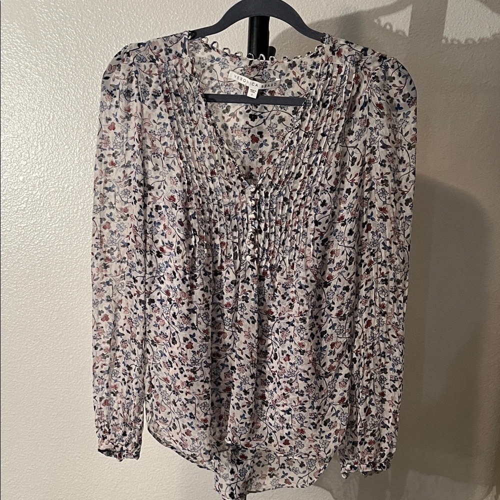 Veronica Beard Floral Blouse and Camisole set